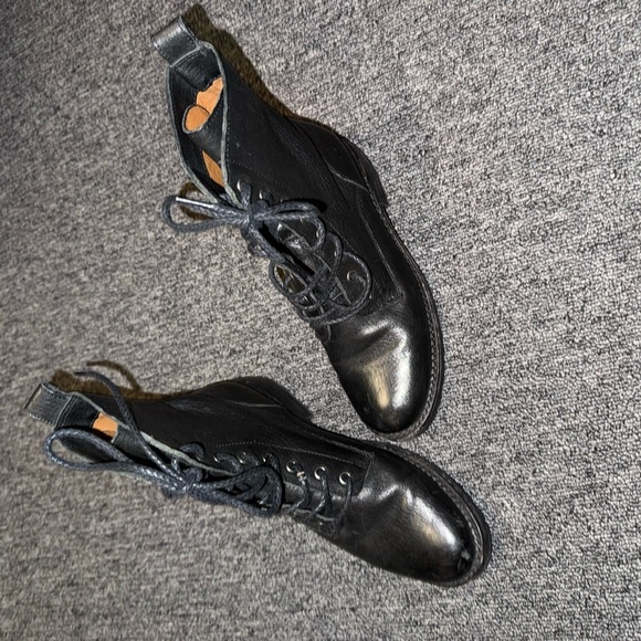 FRYE Veronica Flex Combat In Black Leather - Picture 3 of 7